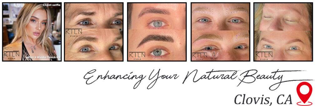 Image showcases different microblading results of our clients.